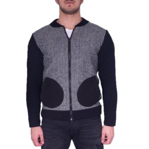 TAILOR MADE ΖΑΚΕΤΑ ΠΛΕΚΤΗ ΑΝΤΡΙΚΗ ΓΚΡΙ-ΜΑΥΡΟ ΤΜ943M REGULAR FIT