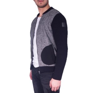 TAILOR MADE ΖΑΚΕΤΑ ΠΛΕΚΤΗ ΑΝΤΡΙΚΗ ΓΚΡΙ-ΜΑΥΡΟ ΤΜ943M REGULAR FIT