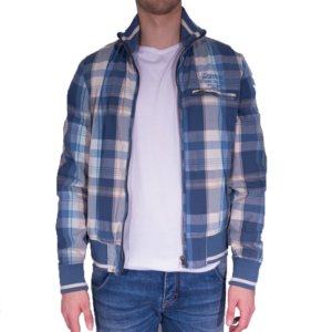 BLEND JACKET ΑΝΤΡΙΚΟ ΒΑΜΒΑΚΕΡΟ ΜΠΛΕ ΚΑΡΩ 1066-10