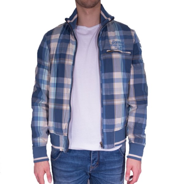 BLEND JACKET ΑΝΤΡΙΚΟ ΒΑΜΒΑΚΕΡΟ ΜΠΛΕ ΚΑΡΩ 1066-10