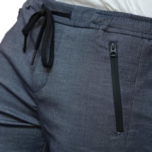 REPLAY ΠΑΝΤΕΛΟΝΙ JOGGER ΑΝΤΡΙΚΟ ΜΠΛΕ-ΓΚΡΙ M9685.000.50595.021 SLIM FIT