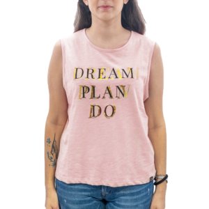 FUNKY BUDDHA T-SHIRT ΓΥΝΑΙΚΕΙΟ ΑΜΑΝΙΚΟ SHADOW PINK FBL003-163-04