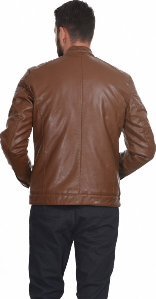 BISTON JACKET BIKER ΤΕΧΝΟΔΕΡΜΑ CAMEL 44-201-044