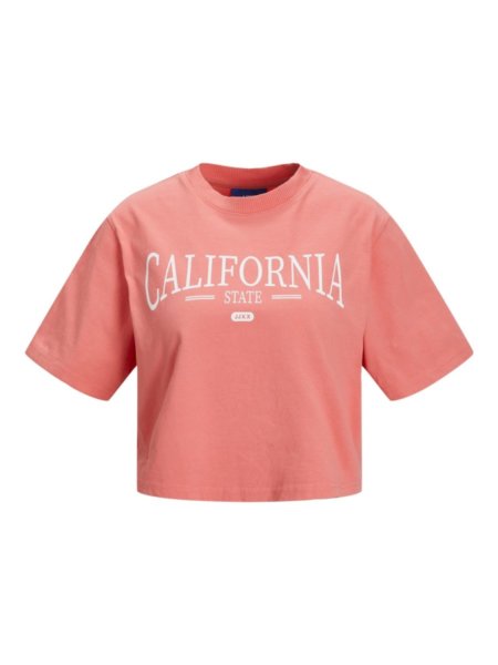 JACK & JONES WOMEN'S T-SHIRT CROPPED TEA ROSE JXBROOK 12200326 CALIFORNIA