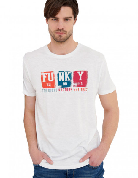 FUNKY BUDDHA T-SHIRT ΛΕΥΚΟ FBM005-327-04