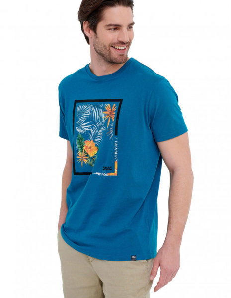 FUNKY BUDDHA T-SHIRT DEEP TEAL FBM005-045-04