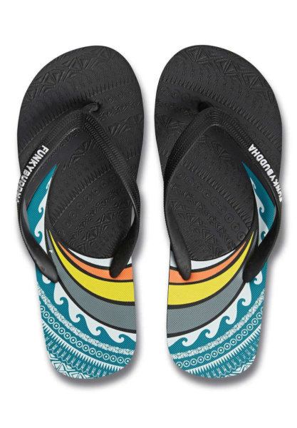 FUNKY BUDDHA FLIP FLOP ΜΑΥΡΟ FBM005-003-08 WAVES