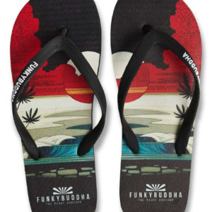 FUNKY BUDDHA FLIP FLOP ΜΑΥΡΟ FBM005-001-08 SUNDOWN