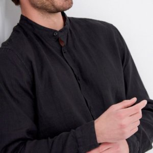 FUNKY BUDDHA ΠΟΥΚΑΜΙΣΟ ΜΑΥΡΟ ΛΙΝΟ ΜΕ ΜΑΟ ΓΙΑΚΑ FBM005-017-05