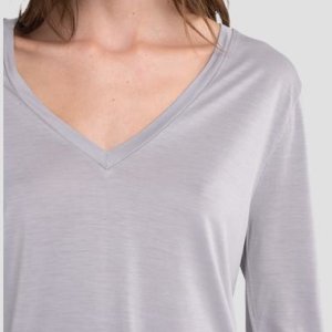 REPLAY T-SHIRT ΓΥΝΑΙΚΕΙΟ ΜΑΚΡΥΜΑΝΙΚΟ ΓΚΡΙ W3696.000.23396P.599 REGULAR FIT