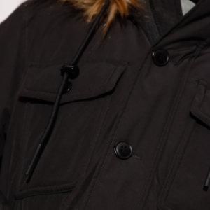 DIESEL JACKET PARKA ΜΑΥΡΟ W-JORG-NW A06284-0IDAP-9XX REGULAR FIT