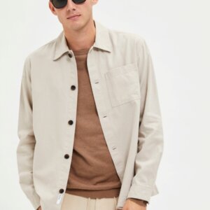 SELECTED ΠΟΥΚΑΜΙΣΟ-OVER ΛΙΝΟ ΜΠΕΖ SHLOOSEBLAS-LINEN 16087729