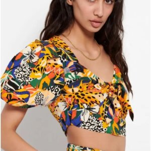 FUNKY BUDDHA ΓΥΝΑΙΚΕΙΟ CROPPED TOP MULTI FBL007-103-17