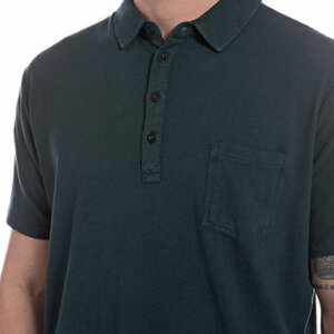 REPLAY POLO ΑΝΤΡΙΚΟ ΛΙΝΟ ΠΡΑΣΙΝΟ ΣΚΟΥΡΟ M6456.000.23468G.135 SLIM FIT