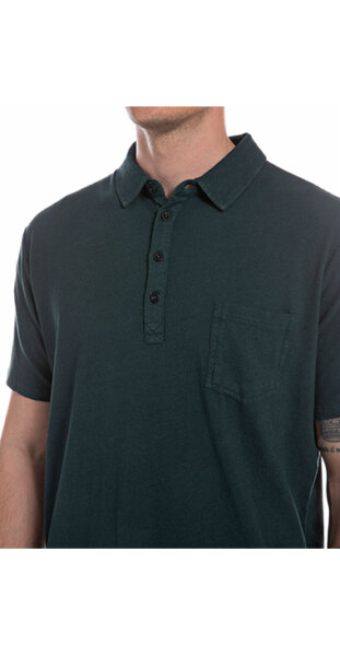 REPLAY POLO ΑΝΤΡΙΚΟ ΛΙΝΟ ΠΡΑΣΙΝΟ ΣΚΟΥΡΟ M6456.000.23468G.135 SLIM FIT