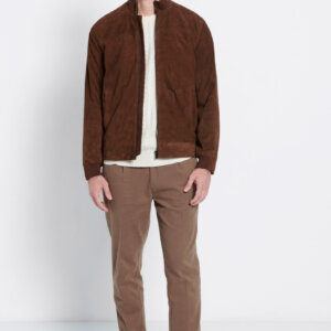 MARRON JACKET ΔΕΡΜΑ-SUEDE ΑΝΤΡΙΚΟ ΚΑΦΕ MRM008-261-01 REGULAR FIT