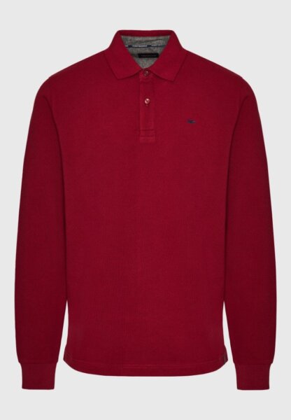 FUNKY BUDDHA POLO ΜΑΚΡΥΜΑΝΙΚΟ ΑΝΤΡΙΚΟ ΜΠΟΡΝΤΟ-CRANBERRY FBM008-001-11 REGULAR FIT