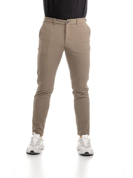 SCINN ΠΑΝΤΕΛΟΝΙ CHINOS ΑΝΤΡΙΚΟ ΒΑΜΒΑΚΙ ΜΠΕΖ-BEIGE SLAYER 223 SLIM FIT