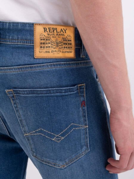 REPLAY JEAN ΑΝΔΡΙΚΟ ΒΑΜΒΑΚΕΡΟ GROVER MD BLUE MA972.000.685.636.009 STRAIGHT FIT