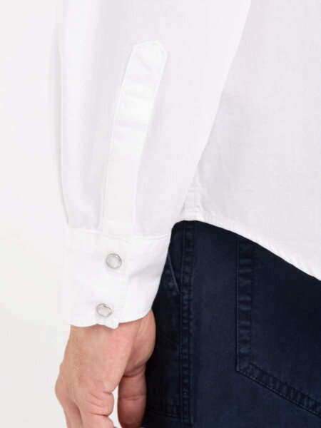 REPLAY ΠΟΥΚΑΜΙΣΟ DENIM ΑΝΔΡΙΚΟ ΒΑΜΒΑΚΕΡΟ ΛΕΥΚΟ M4078.000.8400401.001 REGULAR FIT