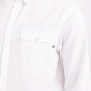 REPLAY ΠΟΥΚΑΜΙΣΟ DENIM ΑΝΔΡΙΚΟ ΒΑΜΒΑΚΕΡΟ ΛΕΥΚΟ M4078.000.8400401.001 REGULAR FIT