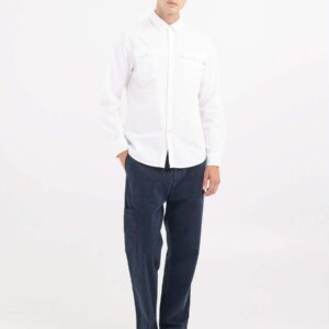 REPLAY ΠΟΥΚΑΜΙΣΟ DENIM ΑΝΔΡΙΚΟ ΒΑΜΒΑΚΕΡΟ ΛΕΥΚΟ M4078.000.8400401.001 REGULAR FIT
