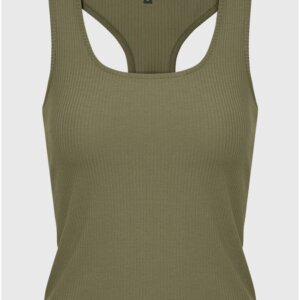 FUNKY BUDDHA TANK TOP ΓΥΝΑΙΚΕΙΟ ΒΙΣΚΟΖΗ ΧΑΚΙ FBL009-101-17 REGULAR FIT