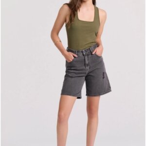 FUNKY BUDDHA TANK TOP ΓΥΝΑΙΚΕΙΟ ΒΙΣΚΟΖΗ ΧΑΚΙ FBL009-101-17 REGULAR FIT