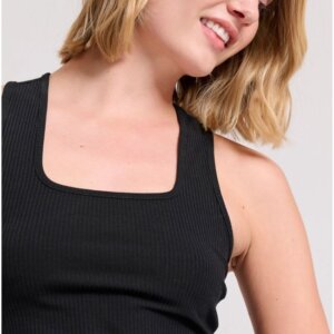 FUNKY BUDDHA TANK TOP ΓΥΝΑΙΚΕΙΟ ΒΙΣΚΟΖΗ ΜΑΥΡΟ FBL009-101-17 REGULAR FIT