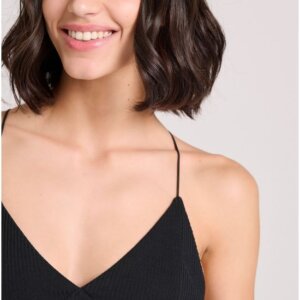 FUNKY BUDDHA ΚΟΡΜΑΚΙ HALTER NECK ΓΥΝΑΙΚΕΙΟ ΒΙΣΚΟΖΗ ΜΑΥΡΟ FBL009-102-17 REGULAR FIT