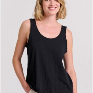 FUNKY BUDDHA ΓΥΝΑΙΚΕΙΟ T-SHIRT ΑΜΑΝΙΚΟ ΒΑΜΒΑΚΕΡΟ ΜΑΥΡΟ FBL009-102-04 REGULAR FIT