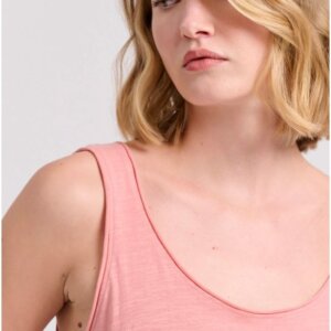 FUNKY BUDDHA ΓΥΝΑΙΚΕΙΟ T-SHIRT ΑΜΑΝΙΚΟ ΒΑΜΒΑΚΕΡΟ ΣΟΜΟΝ FBL009-102-04 REGULAR FIT