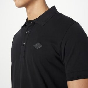 REPLAY POLO ΑΝΔΡΙΚΟ ΒΑΜΒΑΚΕΡΟ ΜΑΥΡΟ M6548.000.23070.098 REGULAR FIT