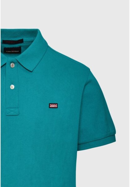 FUNKY BUDDHA POLO ΑΝΔΡΙΚΟ ΒΑΜΒΑΚΕΡΟ TEAL FBM009-001-11 REGULAR FIT