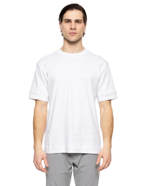 BISTON T-SHIRT ΑΝΔΡΙΚΟ ΒΑΜΒΑΚΕΡΟ ΛΕΥΚΟ 51-206-047 REGULAR FIT