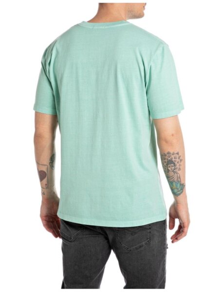 REPLAY T-SHIRT ΑΝΤΡΙΚΟ ΒΑΜΒΑΚΕΡΟ ΜΕΝΤΑ M6812.000.23608GW.189 SLIM FIT