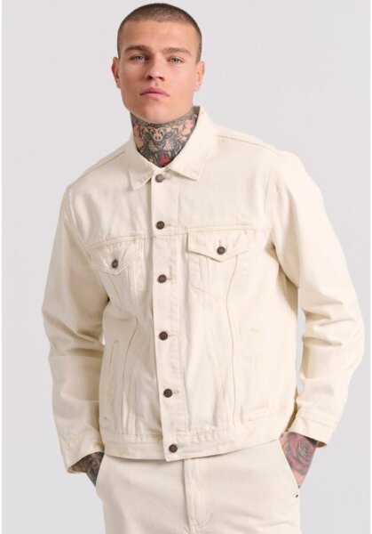 FUNKY BUDDHA DENIM JACKET ΑΝΔΡΙΚΟ ΒΑΜΒΑΚΕΡΟ OFF-WHITE FBM009-071-01 REGULAR FIT