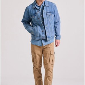 FUNKY BUDDHA DENIM JACKET ΑΝΔΡΙΚΟ ΒΑΜΒΑΚΕΡΟ ΜΠΛΕ FBM009-072-01 REGULAR FIT