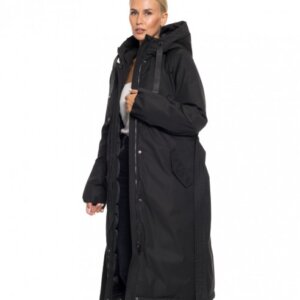 BISTON JACKET ΓΥΝΑΙΚΕΙΟ ΜΑΚΡΥ ΜΑΥΡΟ 52-101-105 REGULAR FIT
