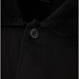FUNKY BUDDHA ΠΟΥΚΑΜΙΣΟ OVERSHIRT ΑΝΔΡΙΚΟ ΒΑΜΒΑΚΕΡΟ ΜΑΥΡΟ FBM010-075-05 REGULAR FIT