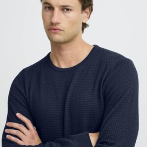 BLEND ΠΛΕΚΤΟ ΑΝΔΡΙΚΟ ΜΠΛΕ ΒΑΜΒΑΚΕΡΟ 20717257 BHREDHILL REGULAR FIT