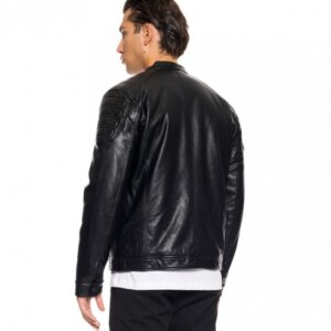 BISTON JACKET ΤΕΧΝΟΔΕΡΜΑ ΑΝΔΡΙΚΟ ΜΑΥΡΟ 52-201-105 REGULAR FIT