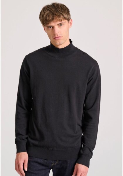 FUNKY BUDDHA ΠΛΕΚΤΟ ΑΝΔΡΙΚΟ ΜΕ ΨΗΛΟ ΛΑΙΜΟ ΜΑΥΡΟ FBM010-009-09 REGULAR FIT