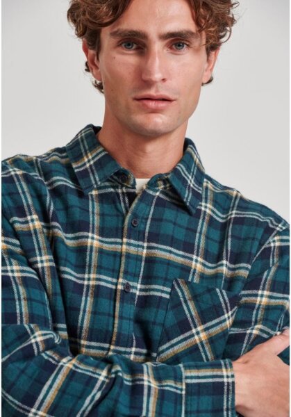 FUNKY BUDDHA ΠΟΥΚΑΜΙΣΟ FLANNEL ΑΝΔΡΙΚΟ ΚΑΡΩ DK MOSS FBM010-027-05
