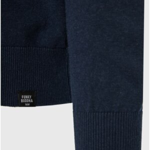FUNKY BUDDHA ΠΟΥΛΟΒΕΡ ΑΝΔΡΙΚΟ NAVY MEL FBM010-001-09 REGULAR FIT