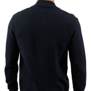 SIDE EFFECT ΠΛΕΚΤΟ ΑΝΤΡΙΚΟ HALF ZIP ΜΑΥΡΟ LPZ-4222 REGULAR FIT