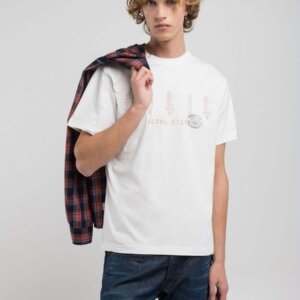 REPLAY T-SHIRT ΑΝΔΡΙΚΟ ΒΑΜΒΑΚΕΡΟ ΛΕΥΚΟ M3067.000.2660.011 REGULAR FIT