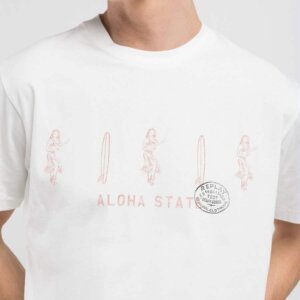 REPLAY T-SHIRT ΑΝΔΡΙΚΟ ΒΑΜΒΑΚΕΡΟ ΛΕΥΚΟ M3067.000.2660.011 REGULAR FIT