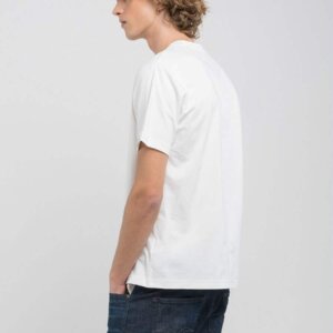 REPLAY T-SHIRT ΑΝΔΡΙΚΟ ΒΑΜΒΑΚΕΡΟ ΛΕΥΚΟ M3067.000.2660.011 REGULAR FIT