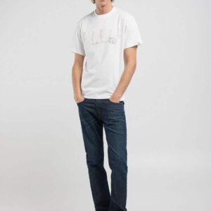REPLAY T-SHIRT ΑΝΔΡΙΚΟ ΒΑΜΒΑΚΕΡΟ ΛΕΥΚΟ M3067.000.2660.011 REGULAR FIT